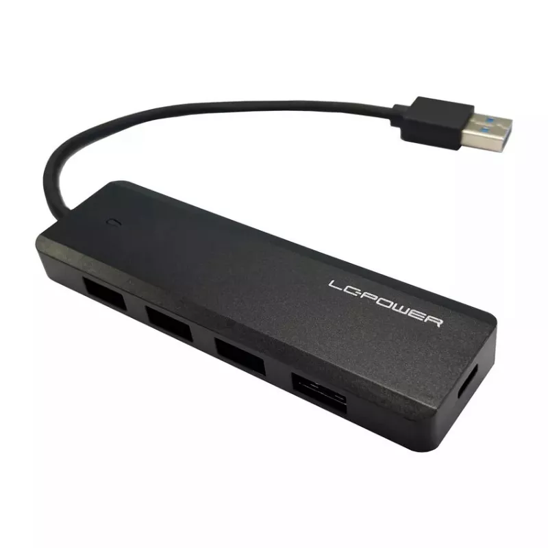 USB šakotuvas LC-Power LC-HUB-U3-4-V2 USB 3.2 Gen 1 Type-A Type-C 5 Mbit/s juodas