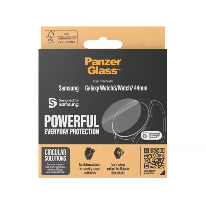PanzerGlass® ekrano apsauga Samsung Galaxy Watch8 | Watch7 44mm | itin platus pritaikymas