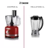 Ariete 1782 Gourmet Pro Moderna, virtuvės kombainas, 3 l malimo indas, 2 l trintuvas, 2 greičiai + pulsas, peilių komplektas + nerūdijančio plieno diskas, sulčiaspaudės priedas, raudona