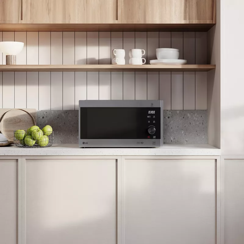 LG MH6565CPS mikrobangų krosnelė Nerūdijantis plienas Grilis Mikrobangų krosnelė Pastatoma 25 L 1150 W