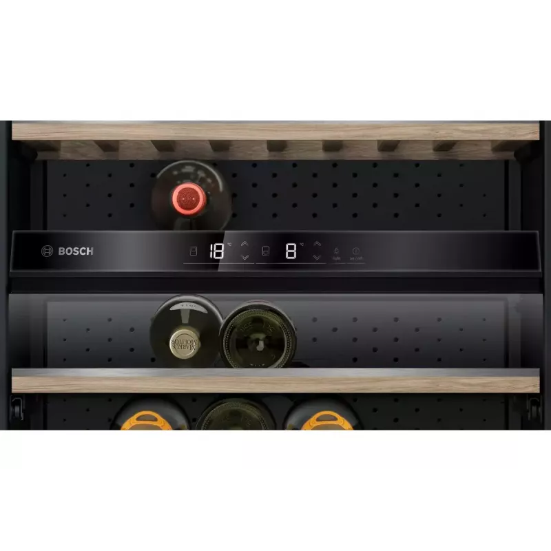 Bosch Serie 6 KWK36ABGA vyno aušintuvas Kompresorinis vyno aušintuvas Laisvai pastatomas Juodas 199 buteliai (-ių)