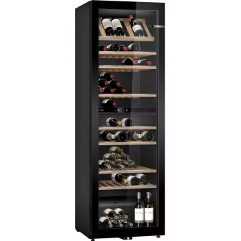 Bosch Serie 6 KWK36ABGA vyno aušintuvas Kompresorinis vyno aušintuvas Laisvai pastatomas Juodas 199 buteliai (-ių)