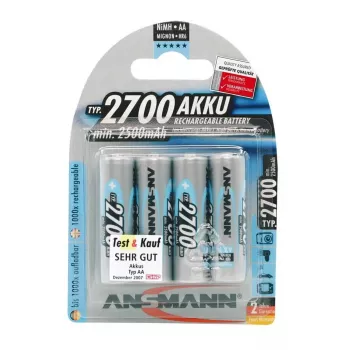 Baterija AA HR6 Ansmann lizdinė pakuotė 4 x akumuliatorius 2700mAh