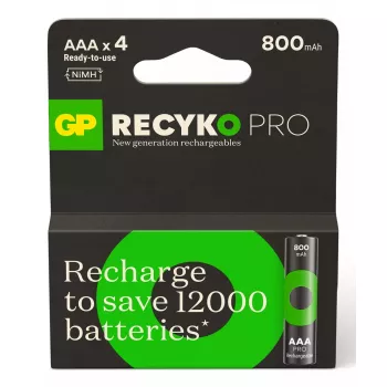Įkraunama baterija GP baterijos ReCyko Pro GPRCP80AAA174C4 AAA NiMH 14g