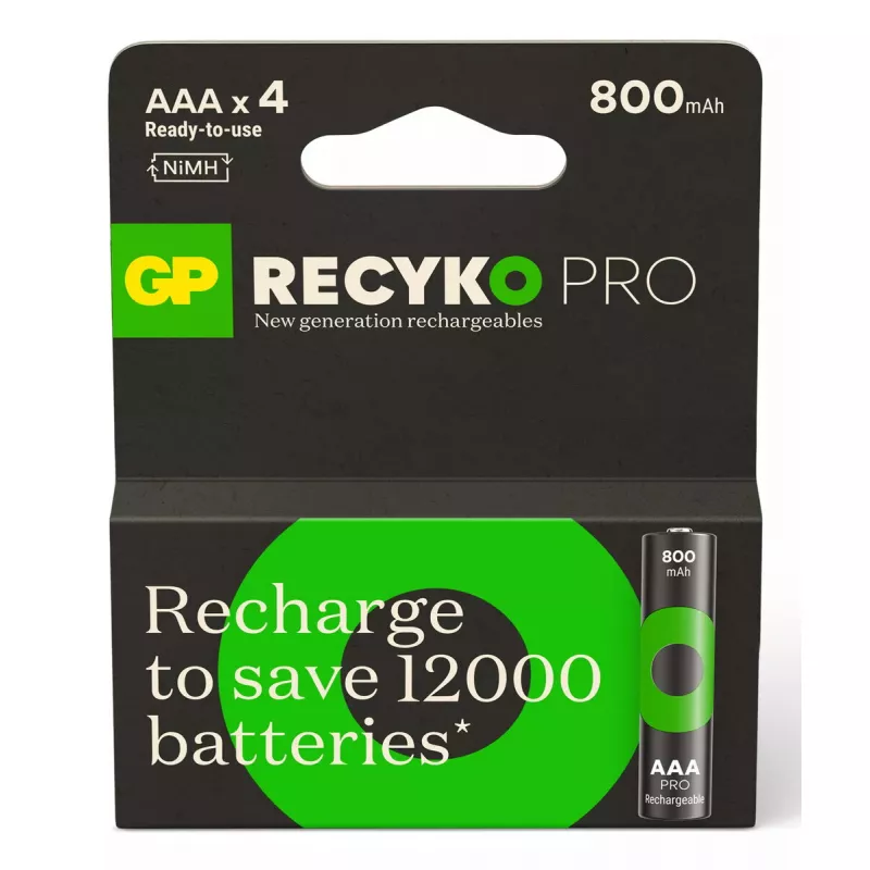 Įkraunama baterija GP baterijos ReCyko Pro GPRCP80AAA174C4 AAA NiMH 14g