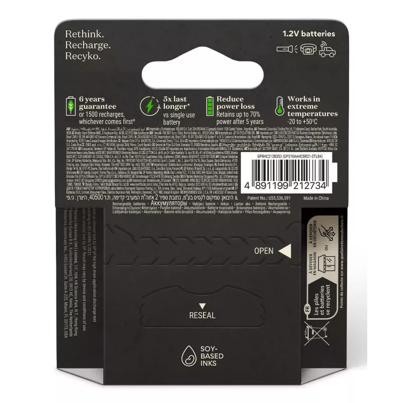 Rechargeable baterija GP baterijos ReCyko Pro GPRCP200AA167C4 AA NiMH 30g