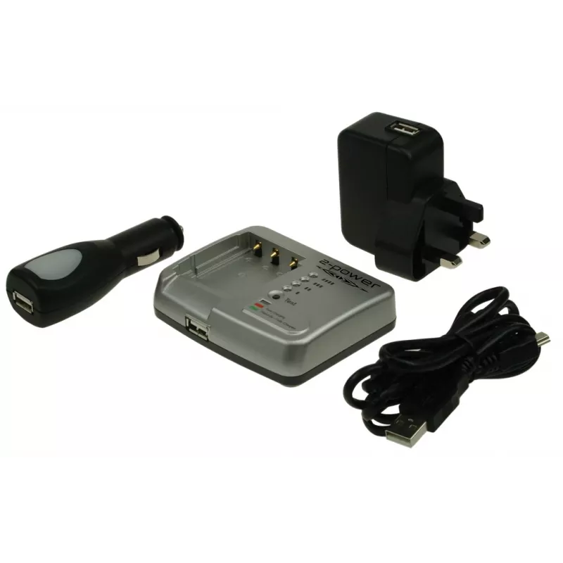 2-Power fotoaparato baterijos įkroviklis / USB maitinimo šaltinis