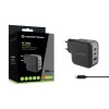 Conceptronic 3 prievadų 67 W GaN USB PD įkroviklis su USB-C įkrovimo kabeliu, USB-C x 2, USB-A x 1, QC 3.0, PPS
