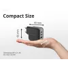 Conceptronic 3 prievadų 67 W GaN USB PD įkroviklis su USB-C įkrovimo kabeliu, USB-C x 2, USB-A x 1, QC 3.0, PPS