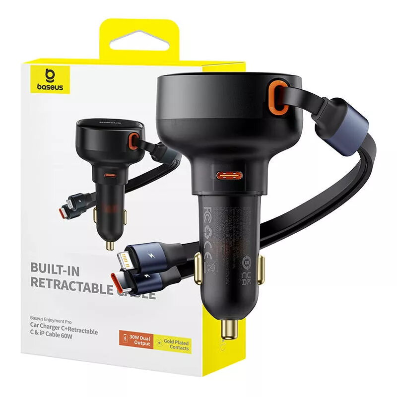Baseus Enjoyment Pro 60W automobilinis USB laido įkroviklis