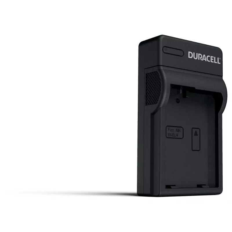 Duracell skaitmeninio fotoaparato baterijų įkroviklis, USB, vidaus baterijų įkroviklis, Nikon EN-EL14, juoda, 5 V, 5 V