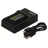 Duracell skaitmeninio fotoaparato baterijų įkroviklis, USB, vidinis baterijų įkroviklis, Sony NP-FP50, 70, 90, 51, 71, 91, juodas, 5 V, 5 V
