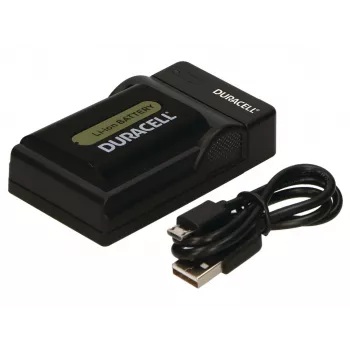 Duracell skaitmeninio fotoaparato baterijų įkroviklis, USB, vidinis baterijų įkroviklis, Sony NP-FP50, 70, 90, 51, 71, 91, juodas, 5 V, 5 V