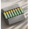 Baterijų įkroviklis Varta Eco Charger Multi — USB, NiMH AA/AAA, įkrauna iki 8 baterijų (2100 mAh, 1 h), pilkas