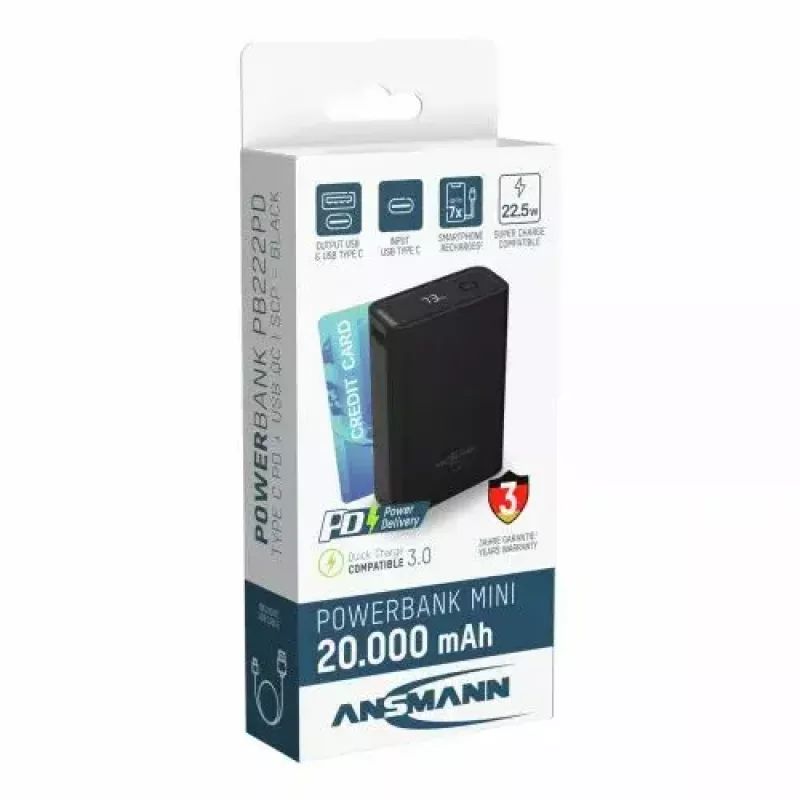 Nešiojamoji baterija Ansmann PB222PD 20000 mAh