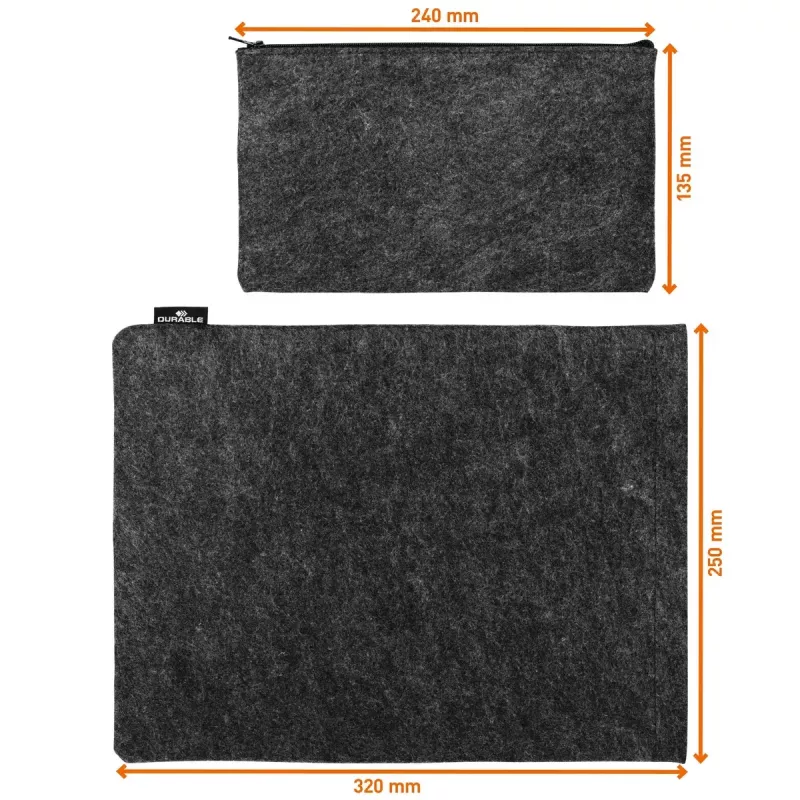 Nešiojamojo kompiuterio rankovė Durable Effect 33 cm 13 colių antracitinė 1 priekinė kišenė vienspalvė
