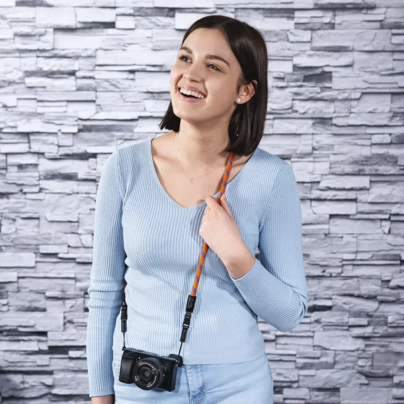 Hama Braid 120 dirželis Skaitmeniniam fotoaparatui Nailonas Mėlyna, Oranžinė