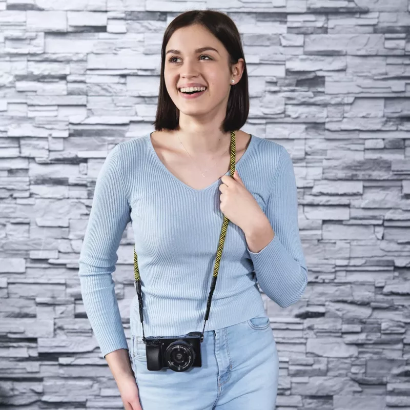 Hama Braid 120 dirželis Skaitmeninis fotoaparatas Nailonas Juoda, Geltona