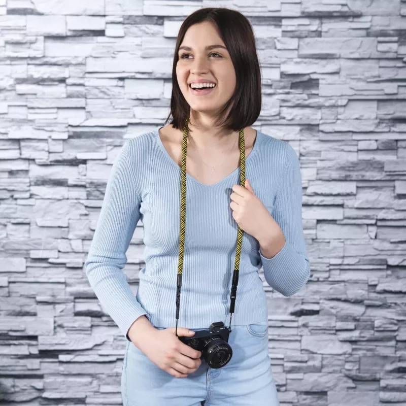 Hama Braid 120 dirželis Skaitmeninis fotoaparatas Nailonas Juoda, Geltona