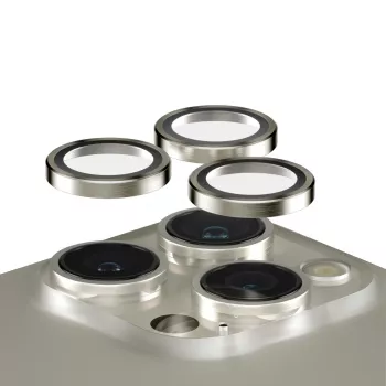 PanzerGlass ® Hoops® Metal Camera Lens Protector Natural iPhone 15 Pro | 15 Pro Max