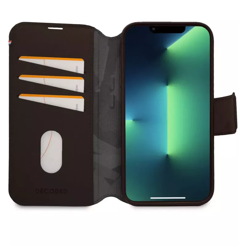Dėklas-piniginė Decoded iPhone 14 Plus Ruda 6,7 colio 3 kortelių kišenėlės
