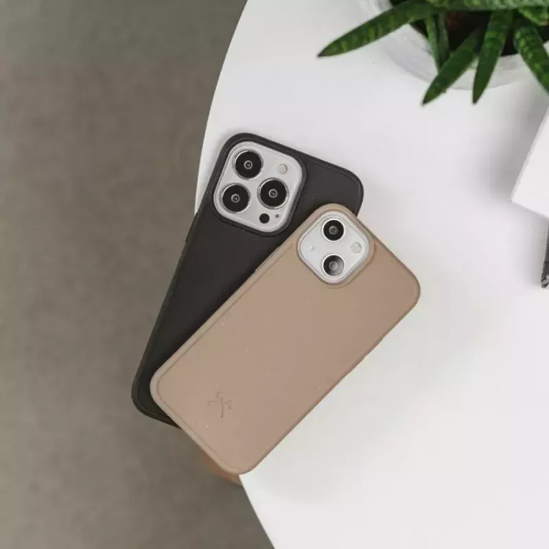 Woodcessories Bio Case MagSafe dangtelis taupe spalvos, skirtas iPhone 14 Pro