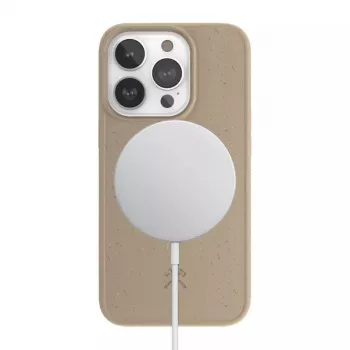 Woodcessories Bio Case MagSafe dangtelis taupe spalvos, skirtas iPhone 14 Pro