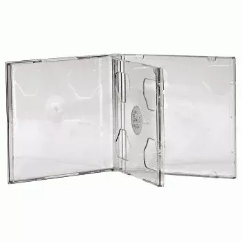 CD Dvigubas Juvelyro Dėklas Hama 44752 Pakuotėje 5 Vnt., Skirtas 2 Diskams, Skaidrus