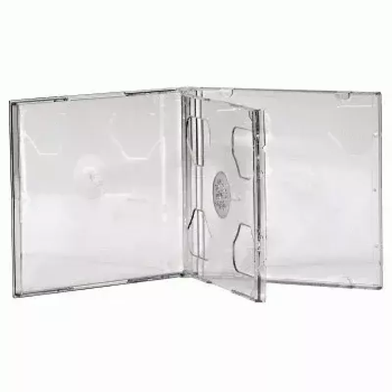 CD Dvigubas Juvelyro Dėklas Hama 44752 Pakuotėje 5 Vnt., Skirtas 2 Diskams, Skaidrus