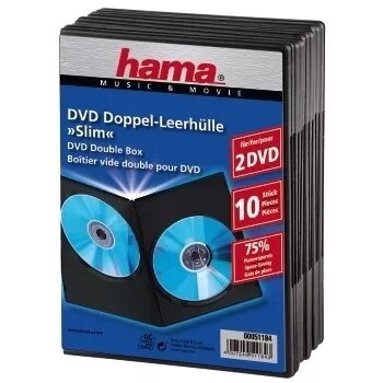 DVD plonas dvigubas dėklas Hama 51184 juodas 2 diskams