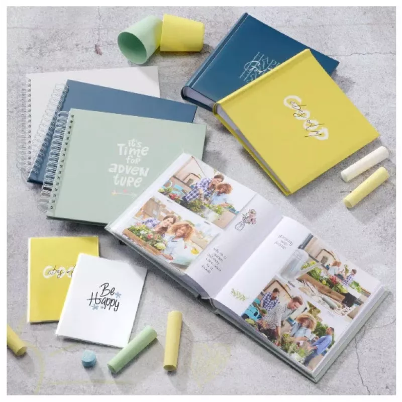 Hama Good Things nuotraukų albumas geltonas 200 lapų 10 x 15 Knyginis įrišimas