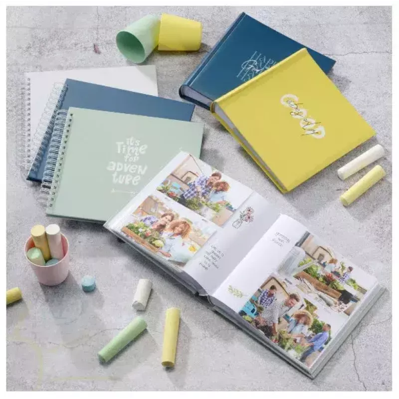 Hama Good Things nuotraukų albumas geltonas 100 lapų 10 x 15 spiralinis įrišimas