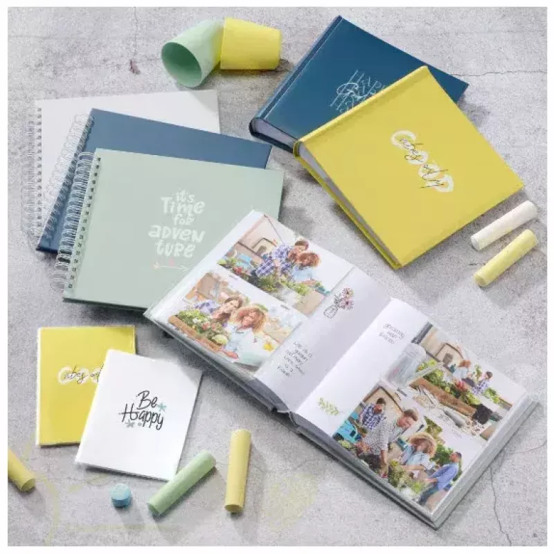 Hama Good Things nuotraukų albumas mėlynas 100 lapų 10 x 15 spiralinis įrišimas