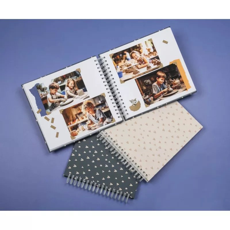 Hama Lovely nuotraukų albumas, mėlynas, 100 lapų, 10 x 15 cm, spiralinis įrišimas