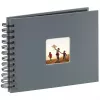 Hama 4007249948847 fotoalbumas pilkas 50 lapų 10x15 spiralinis įrišimas