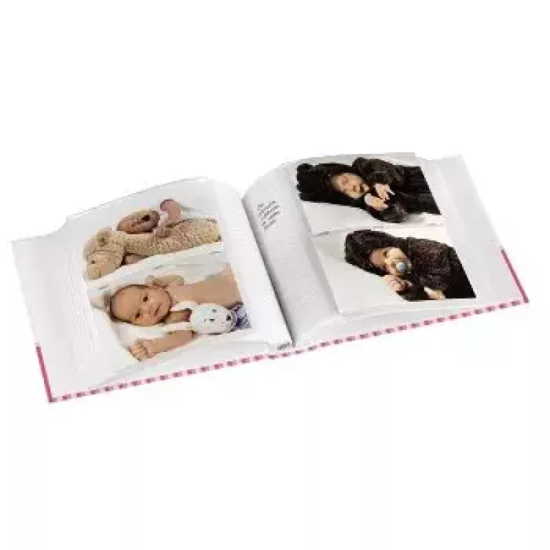 Hama Moni nuotraukų albumas Rožinė, Balta 200 lapų 10 x 15