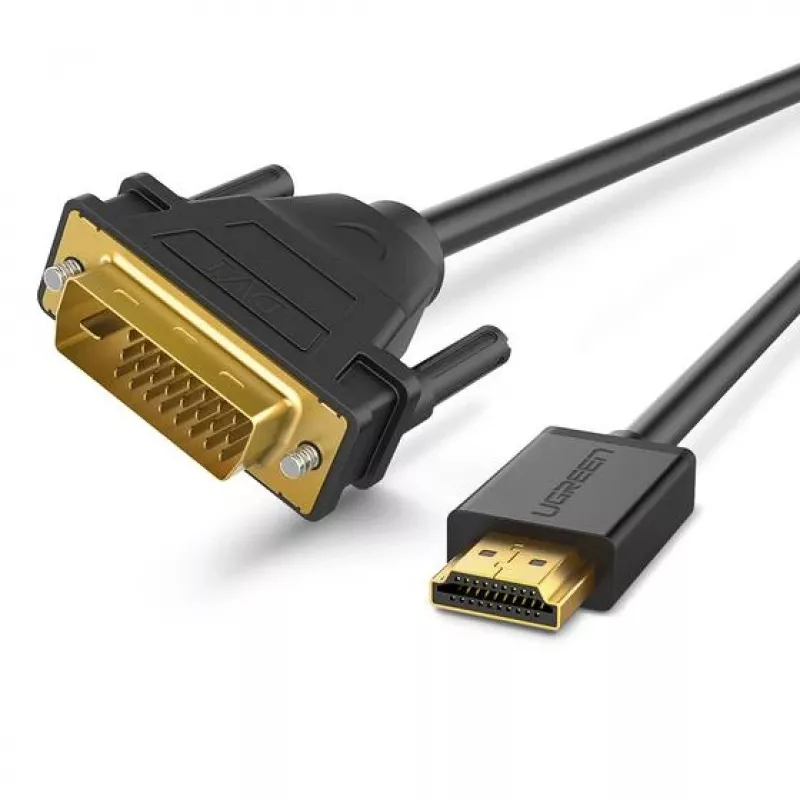 Ugreen 30116 vaizdo kabelio adapteris 1 m DVI HDMI juodas