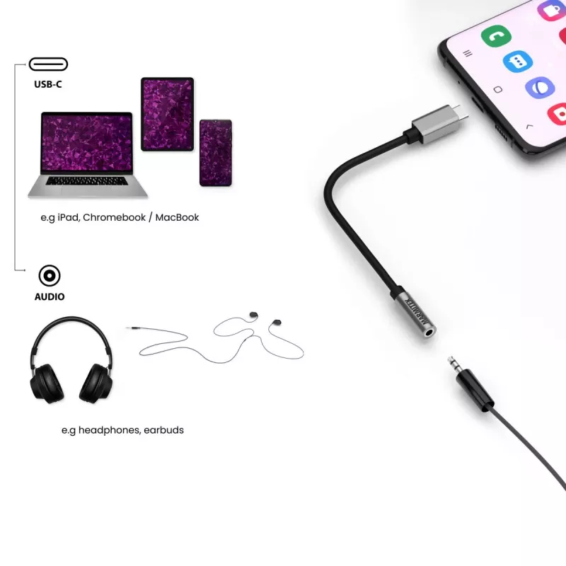Marmitek Connect USB-C > Audio 8374 adapteris garso įrenginiams