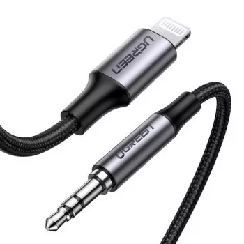 Ugreen 70509 mobiliojo telefono laidas, sidabrinis, 1 m, 3,5 mm, Lightning