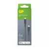 Kabelis GP baterijos CL1P 1m Pilkas Lightning USB C