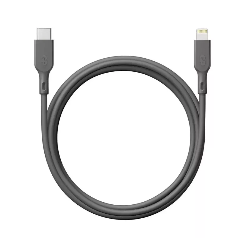 Kabelis GP baterijos CL1P 1m Pilkas Lightning USB C