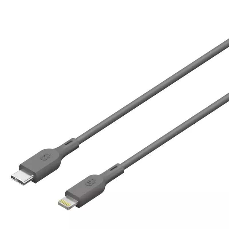Kabelis GP baterijos CL1P 1m Pilkas Lightning USB C