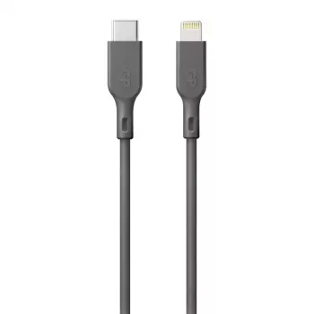 Kabelis GP baterijos CL1P 1m Pilkas Lightning USB C