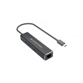 Conceptronic ABBY13B Gigabit Ethernet USB 3.2 Gen 1 adapteris su USB šakotuvu, GbE, USB-A x 2, USB-C x 2