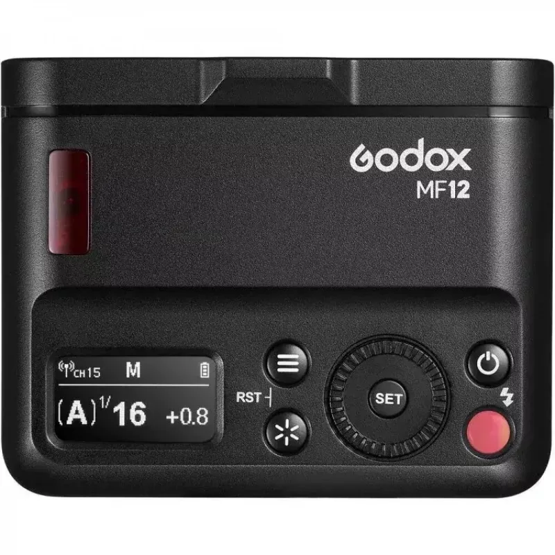 „Godox MF12“ makroblykstė, 1,7 s įkrovimo laikas, 12 W galia
