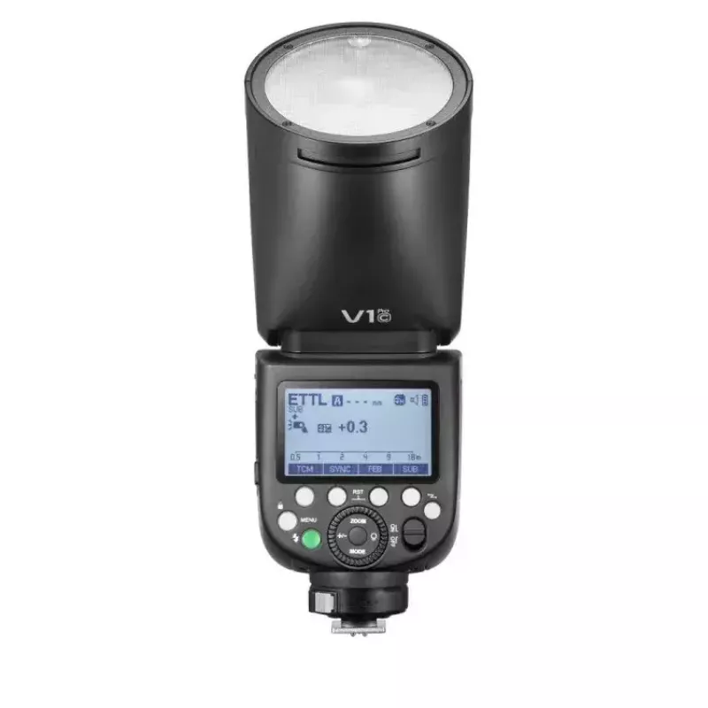 Godox V1Pro TTL Li-ion apvalios galvutės blykstė, skirta Fuji, su 1,5 s įkrovimo laiku