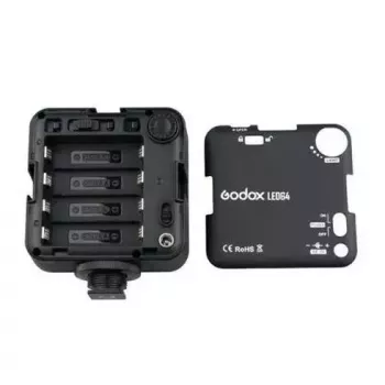 Makroblykstė Godox LED64 juoda universalaus suderinamumo 4,5 W baterija 1,5 val.