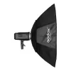 Softbox Godox SB-FW140 juodas nailonas su difuzoriais ir tinkleliu