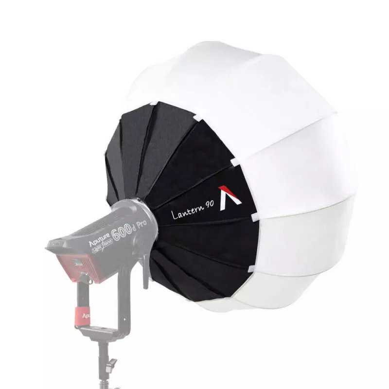 Aputure Lantern 90 juoda balta 90 cm difuzinis gaubtas spyruoklinis rėmas