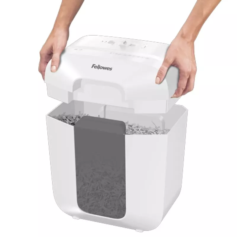 Fellowes LX Series 100109815 popieriaus smulkintuvas Juostelinis smulkinimas Baltas